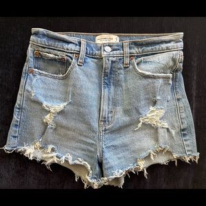 Abercrombie High Rise Mom Jean Shorts